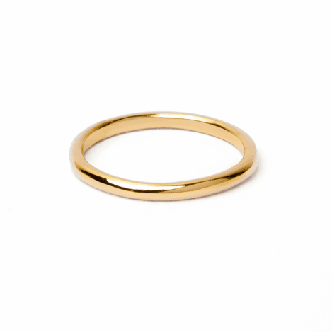 2mm Court Classic Ring Gold