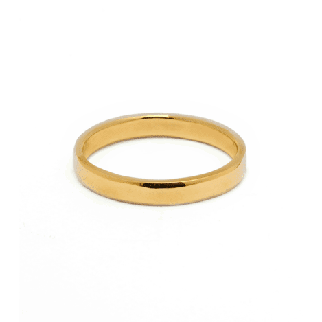 3mm Flat Classic Ring Gold