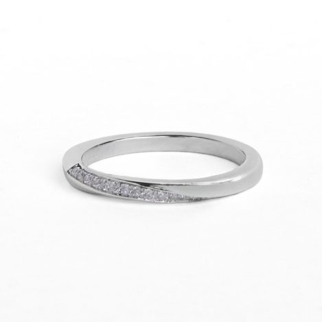 Copy of Copy of 2mm Square Twist Ring with Lab.Natural Diamonds