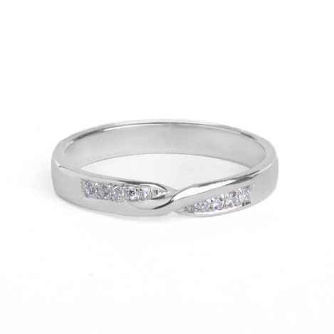 Copy of Copy of 3mm Knot Ring with Lab Natural Diamonds