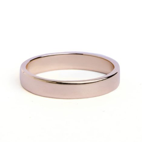 Copy of Copy of 4mm 9K Rose Gold Wedding Ring Shiny Finish